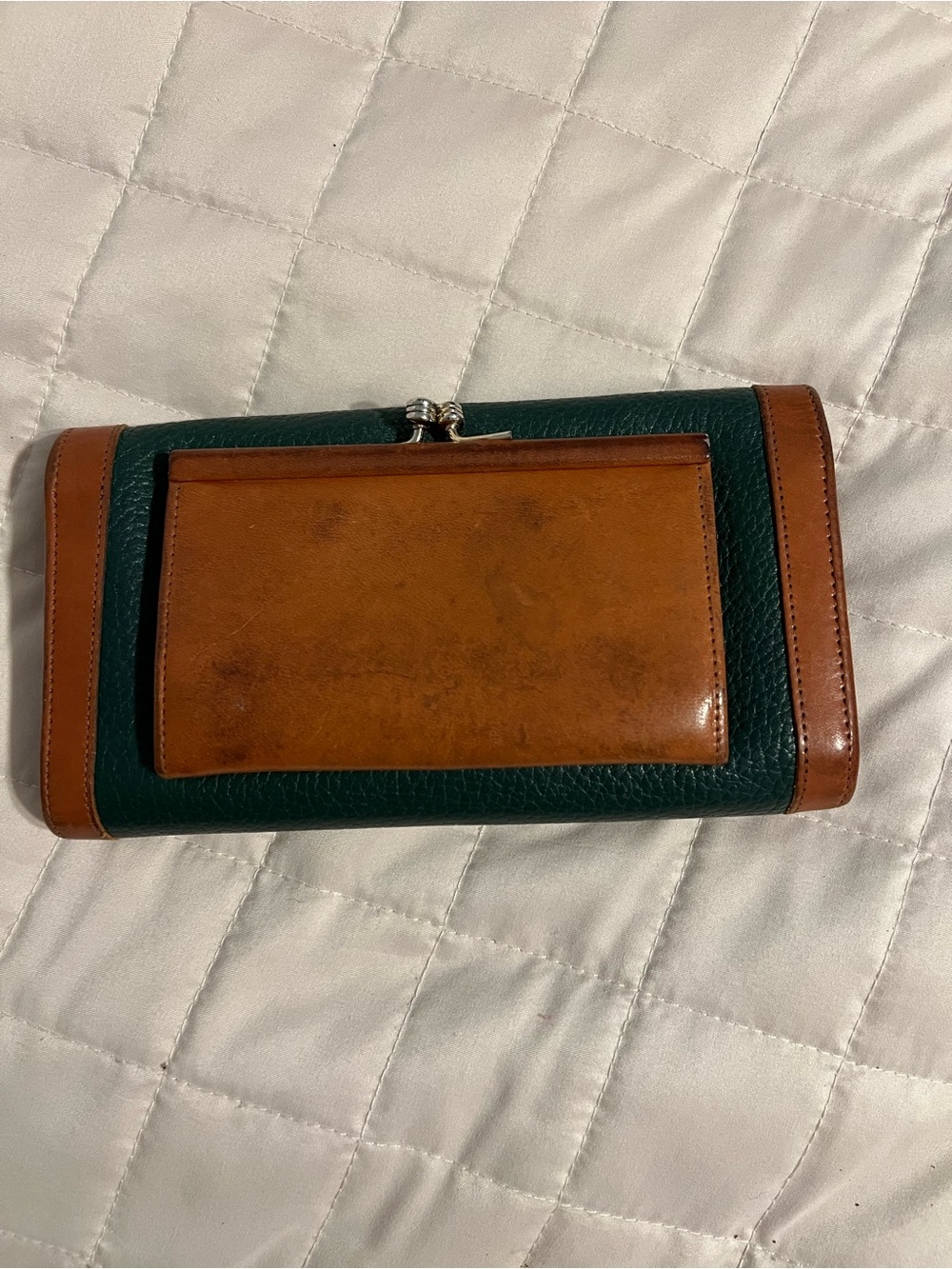 Dooney & Bourke Forest Green Leather Crossbody with Tan Trim - Picture 9 of 9